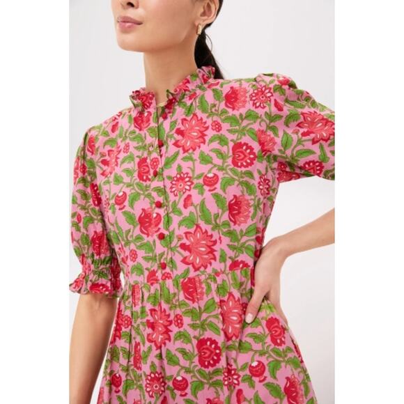 PINK CITY PRINTS Candy Jaal Matilda Dress Size M NWT Retail $275 - Picture 3 of 5